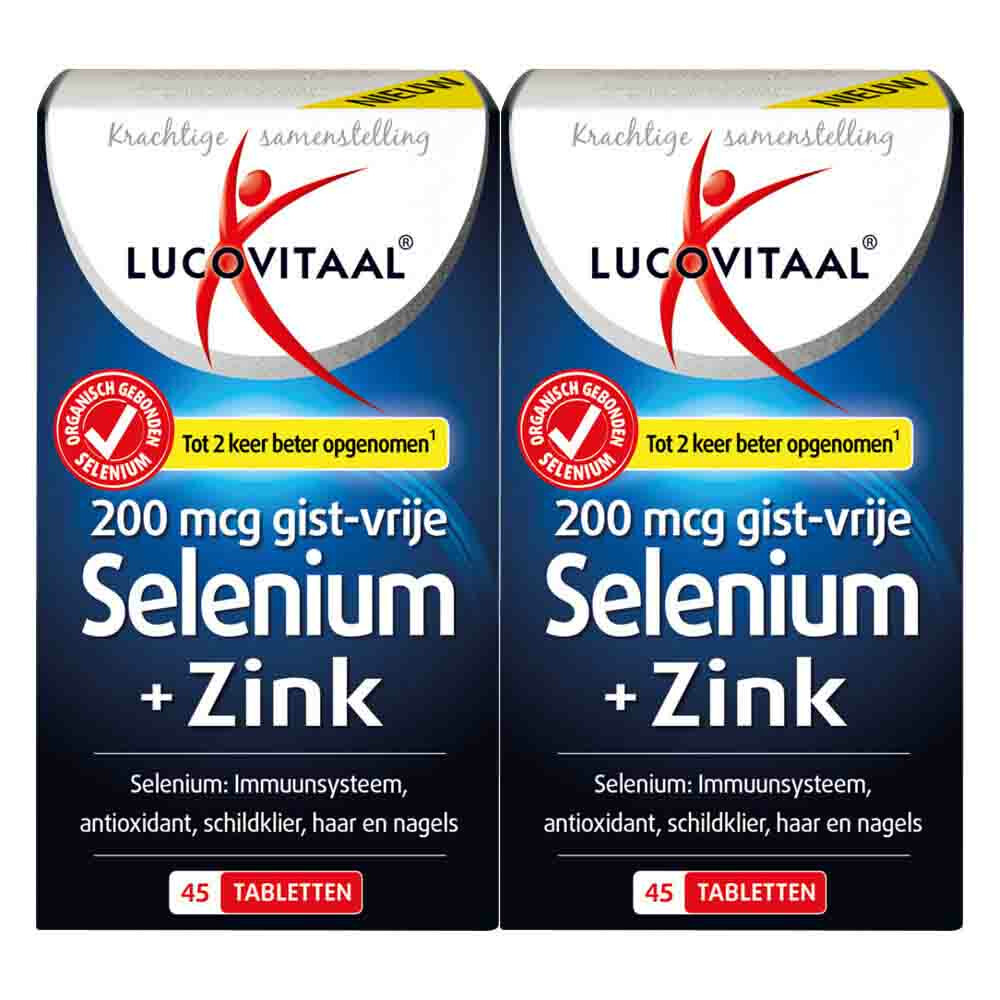 2x Lucovitaal Selenium & Zink 200 mcg Gistvrij45 tabletten