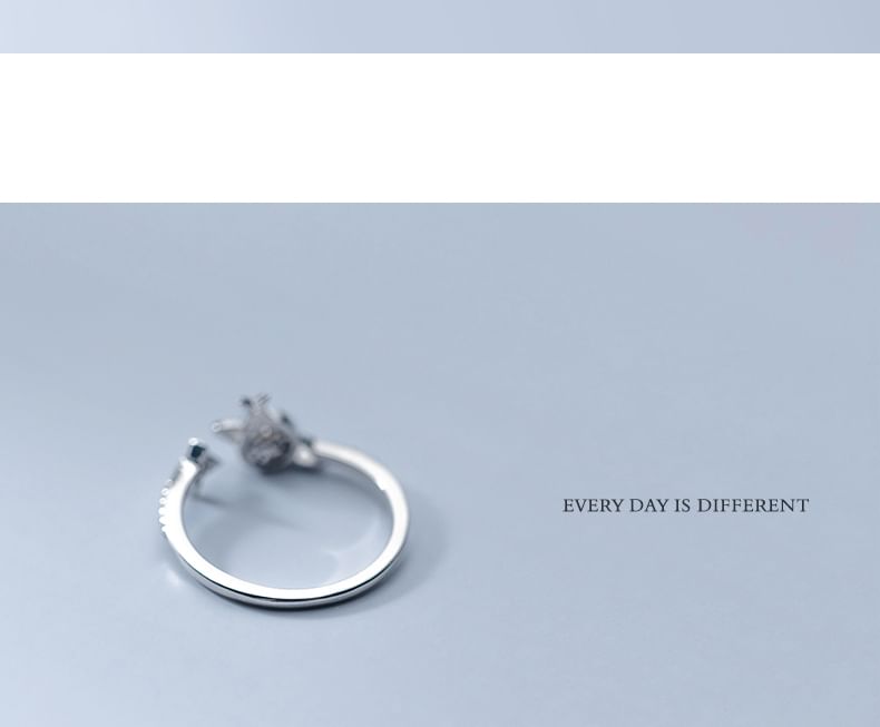 A'ROCH - S925 Sterling Zilveren Planeet Strass Open Ring