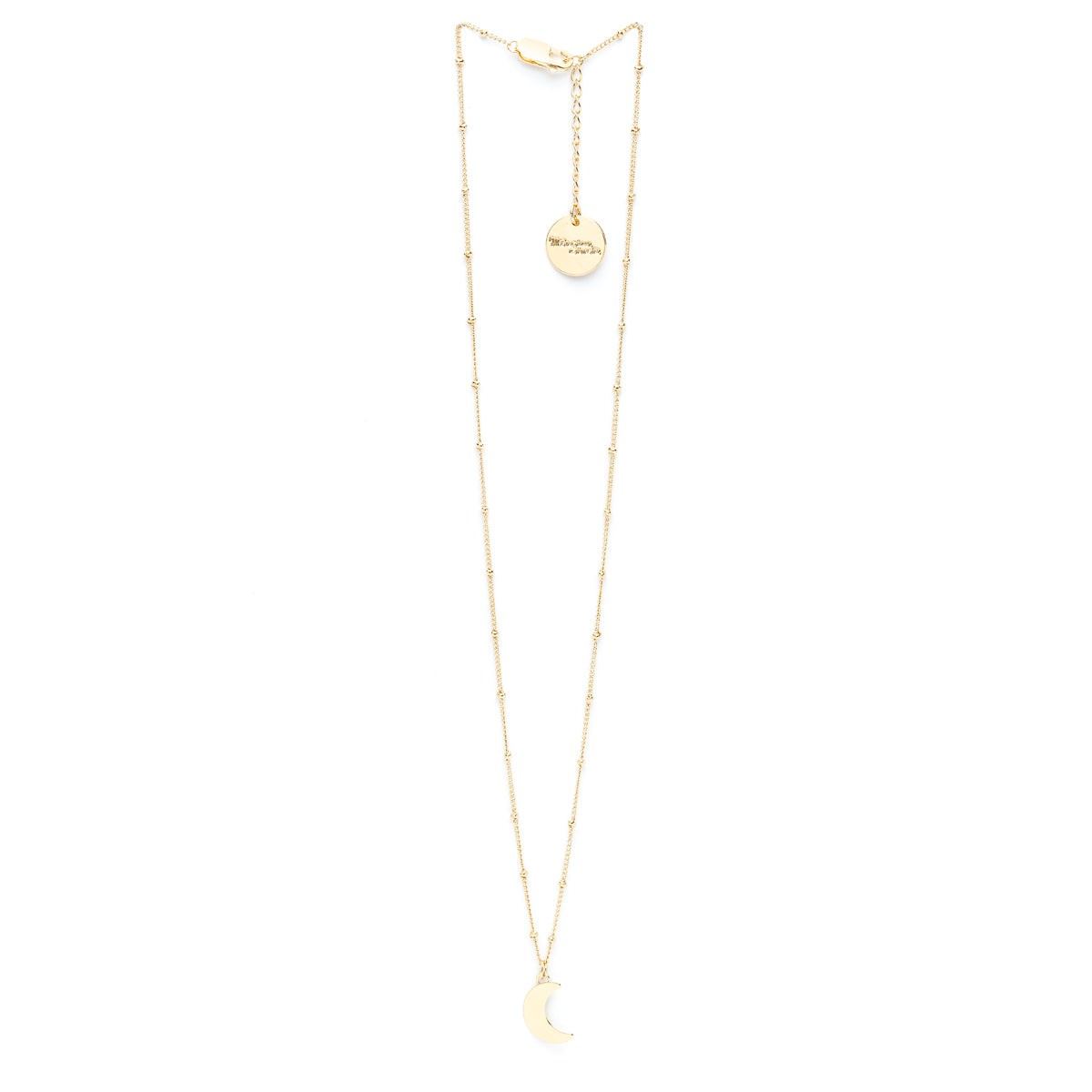 collier lune doré à l'or fin - SÉLÉNÉ