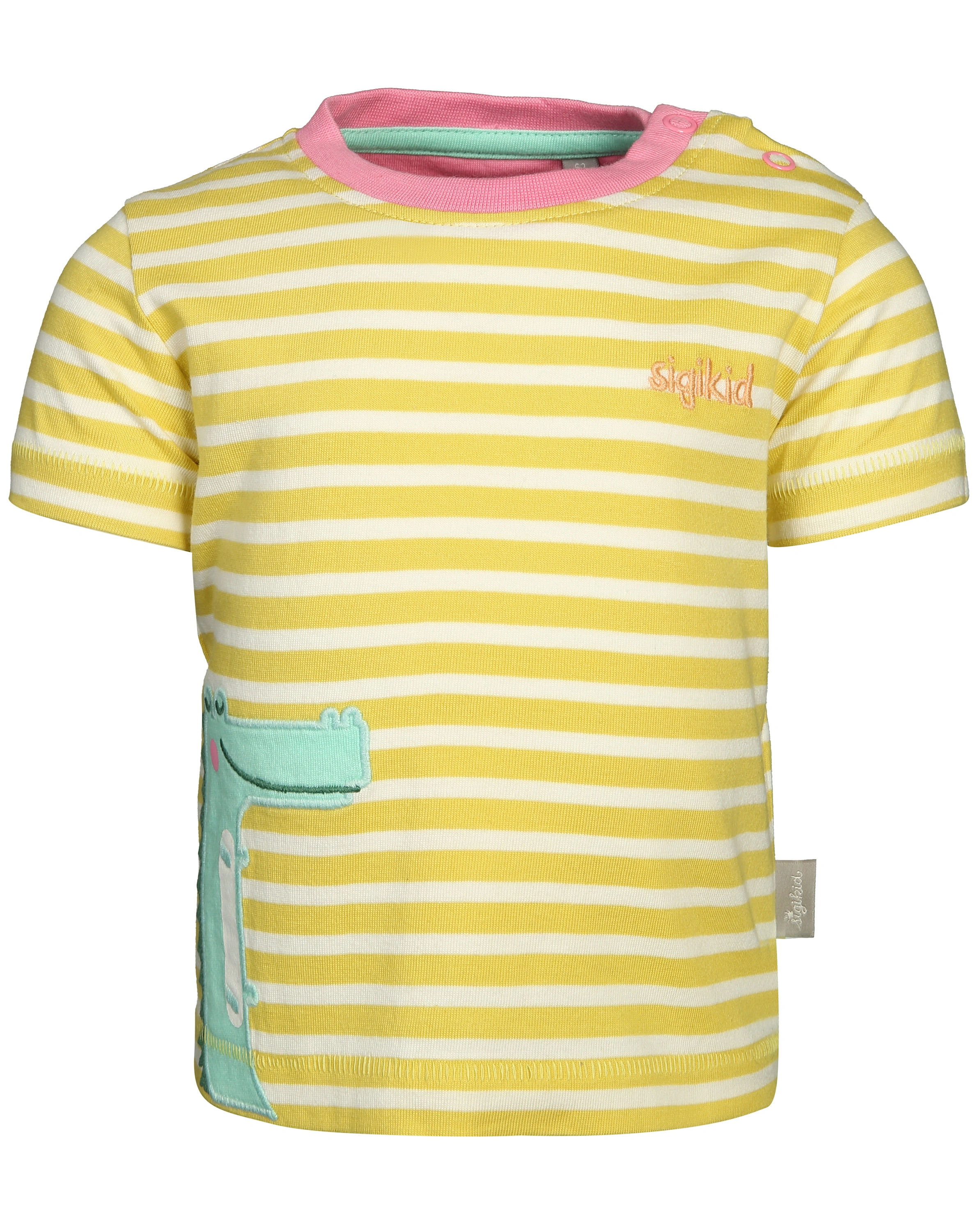 T-Shirt KROKO gestreift in gelb