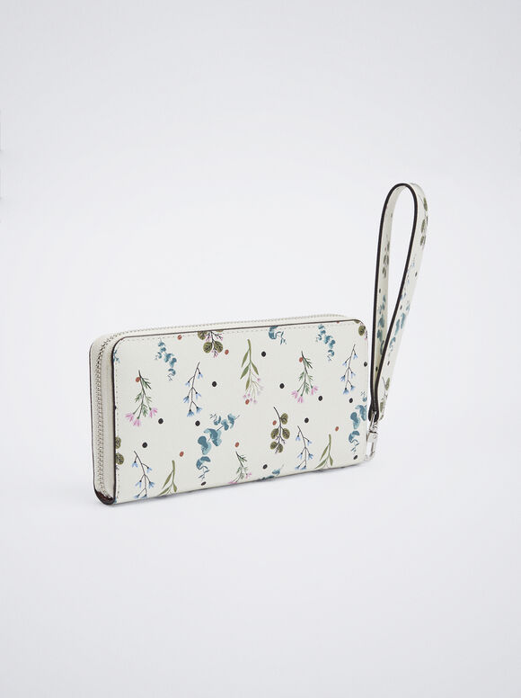 Bolsa com estampa floral - Off-White