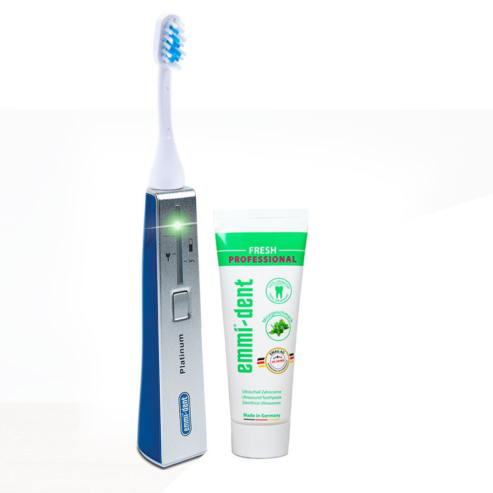 Emmi®-dent Platinum Ultraschallzahnbürste Basis-Set blau