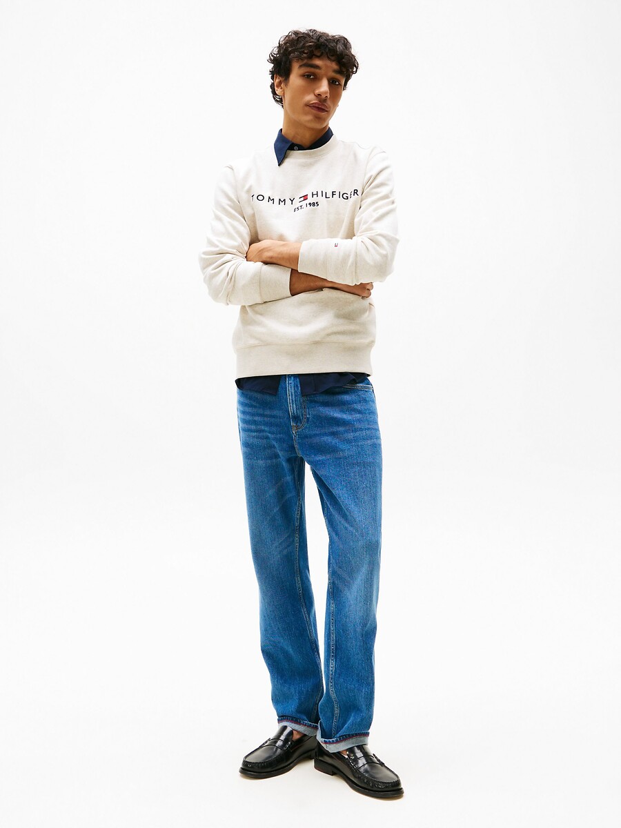 TOMMY HILFIGER<br>Suéter de gola redonda com o logotipo Tommy
