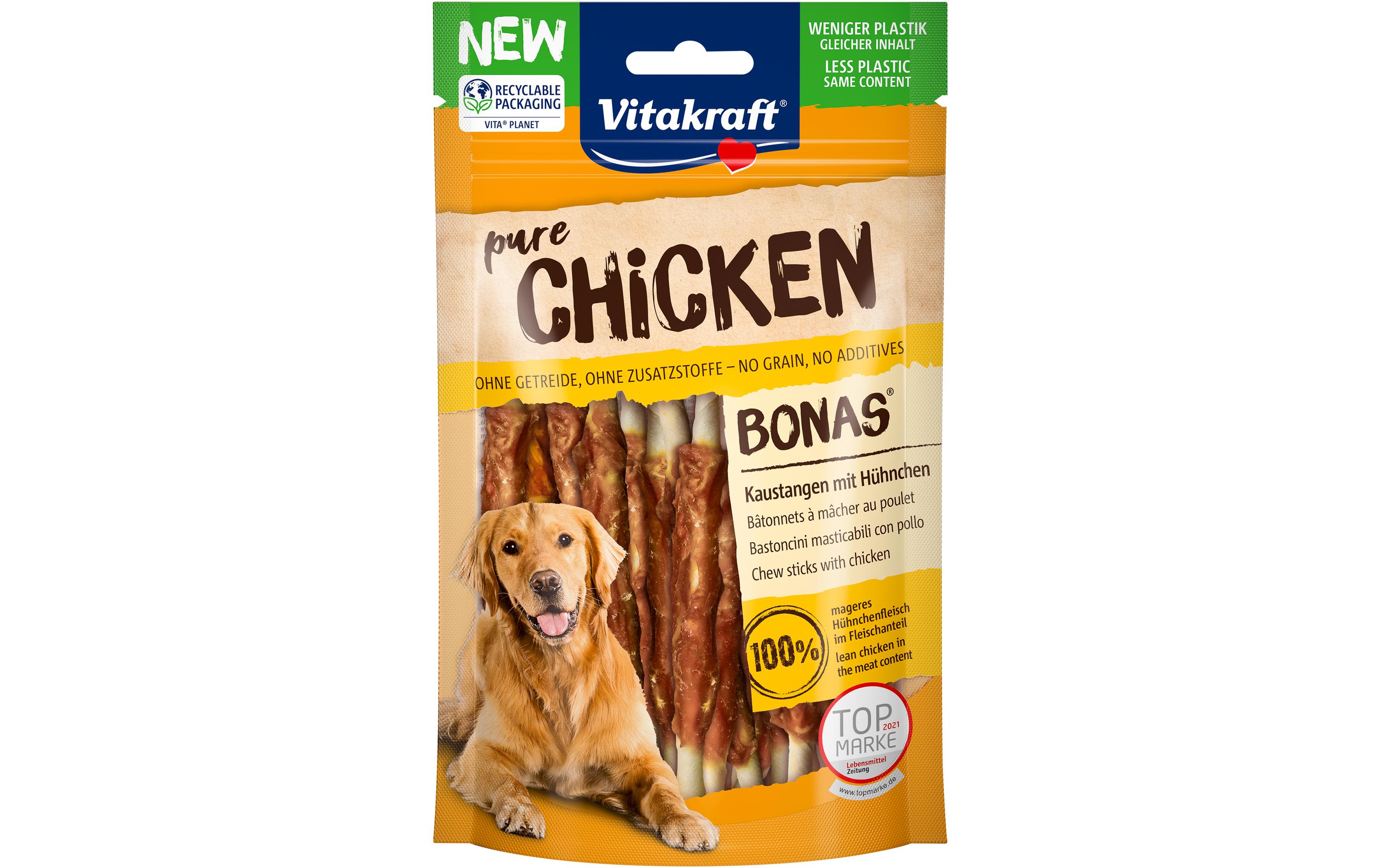 Kaustange Pure Chicken BonasKauspass für Hunde