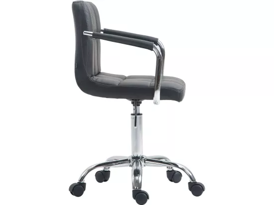Chaise de bureau - Similicuir - Gris - Lucy V2