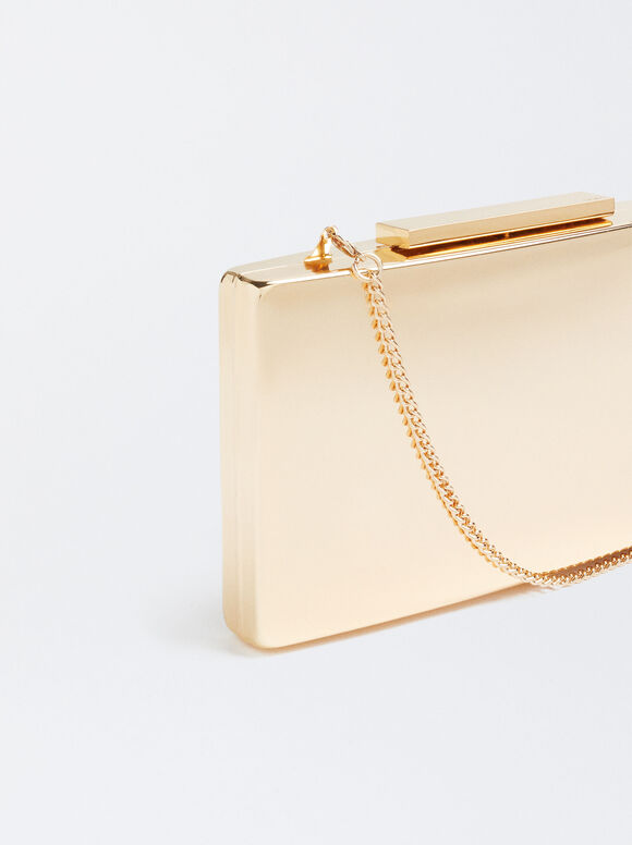 Clutch Fiesta Metálica - Dorada