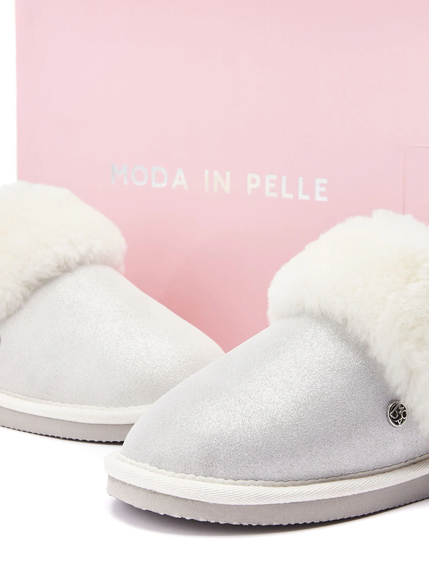 Wit - Moda in Pelle Nightfall Shearling Slippers Mules