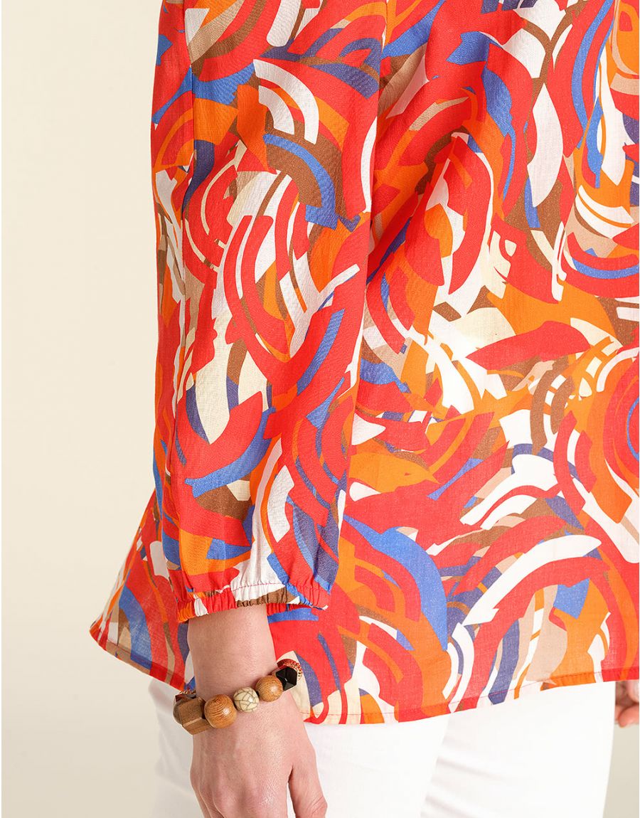 Blouse en coton rouge