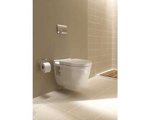 DURAVIT Starck 3 wandcloset, diepe spoeling, met opstaande rand, glanzend wit, zonder toiletzitting, 2215090000
