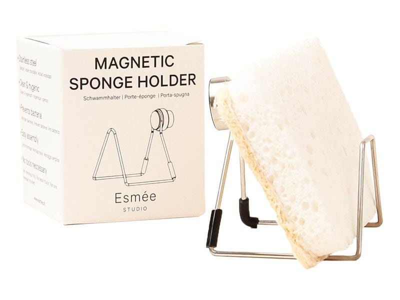 Esmée Schwammhalter Silber Magnetischer Schwammhalter für Spülbecken