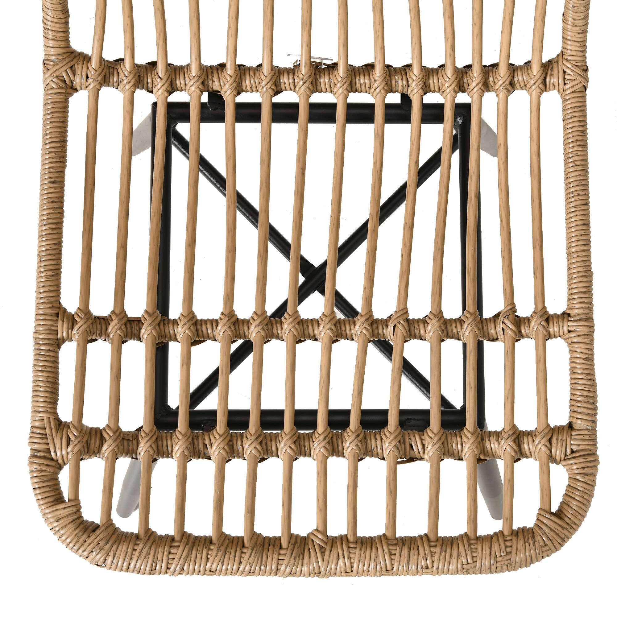 Outsunny Gartenmöbel-Set mit geflochtenem Design natur 46L x 60B x 89H cm