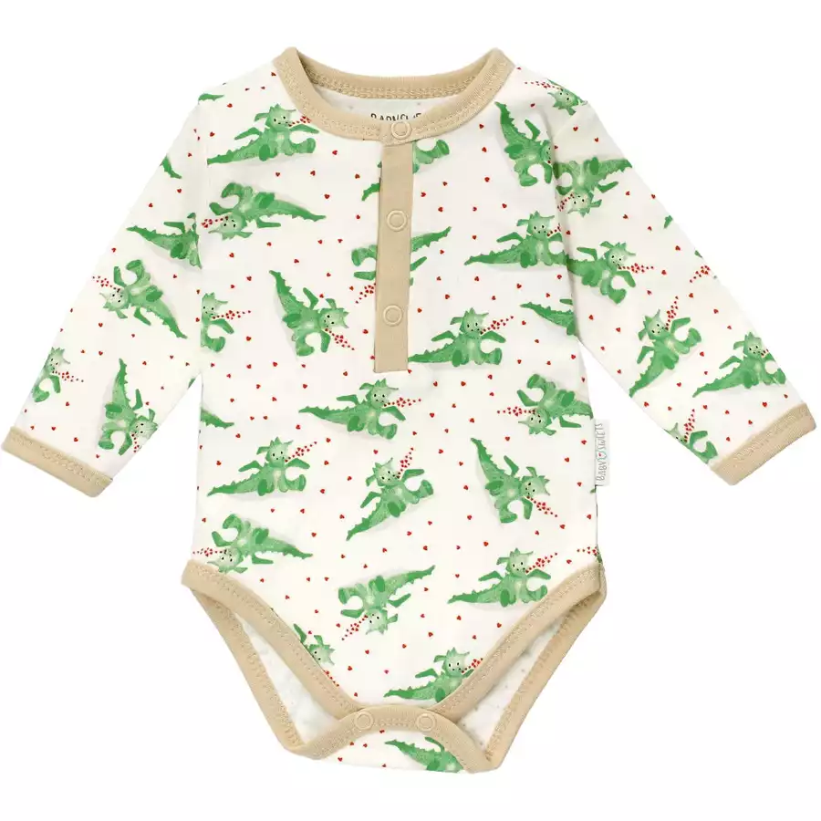 Baby Sweets 2 Bodys Langarm Lieblingsstücke grün beige