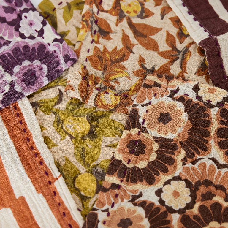 HKliving Cotton servet set van 2 floral vintage
