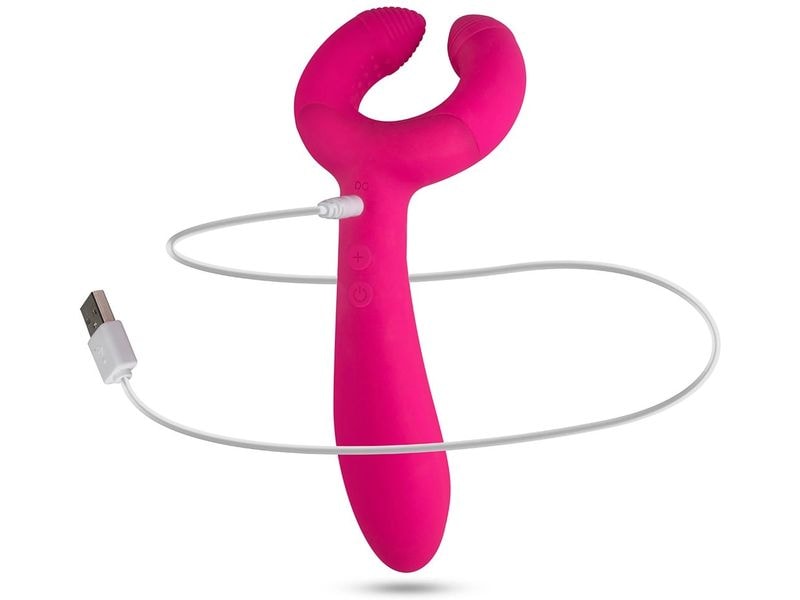 Teazers Paarvibrator Rosa Vielseitiger Paarvibrator für die Stimulation von G-Punkt, Klitoris und Penis