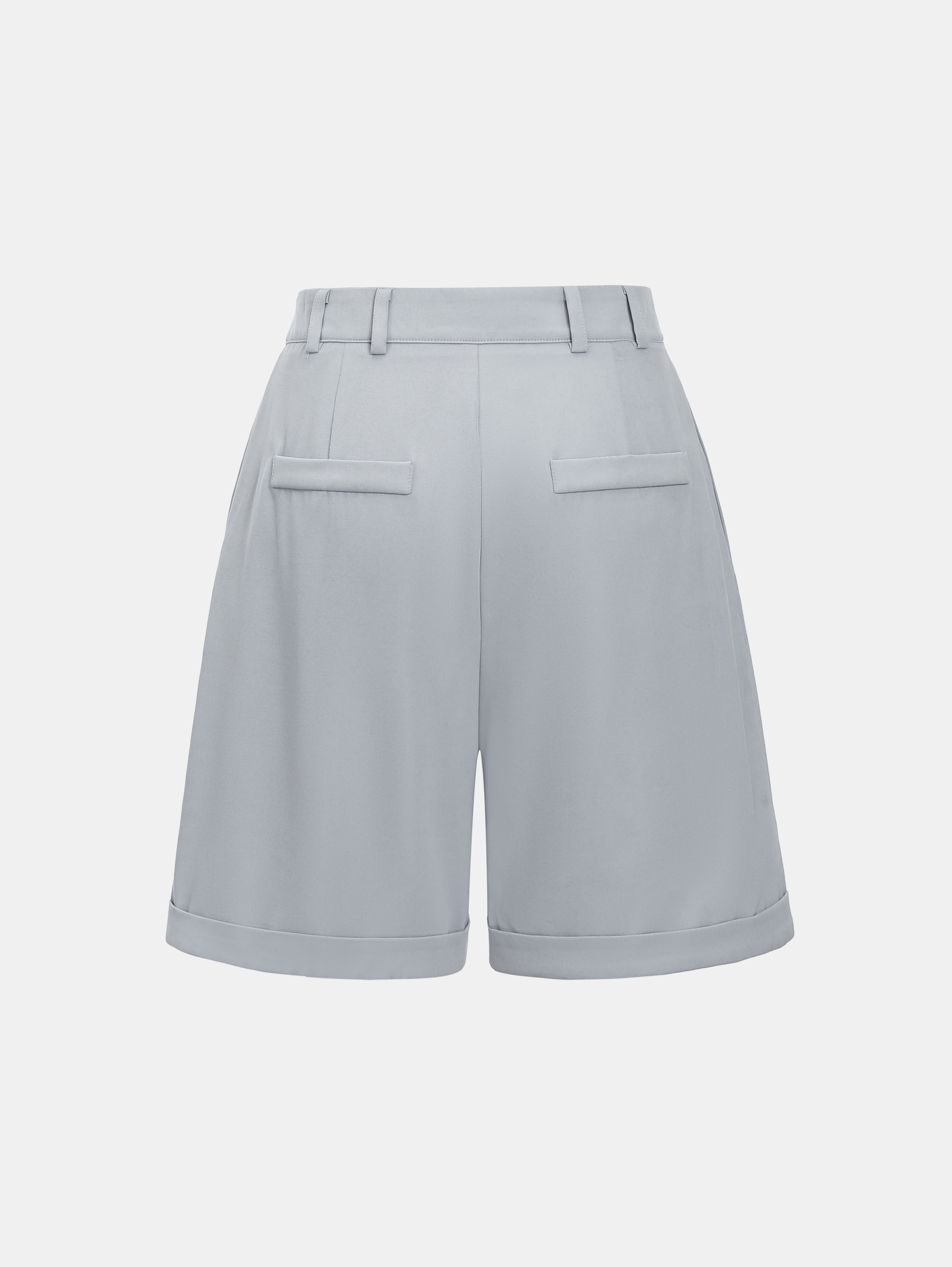 Short à jambes amples longueur genou bleu doux