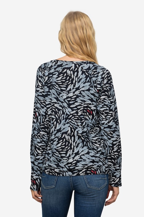 T-Shirt, Fische Print, OEKO-TEX