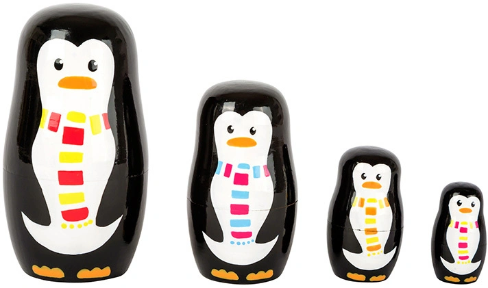 Matrjoschka PINGUIN-FAMILIE aus Holz