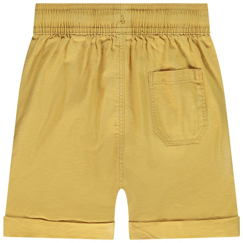 Bermuda en coton avec poche kangourou pour garçon - Jaune