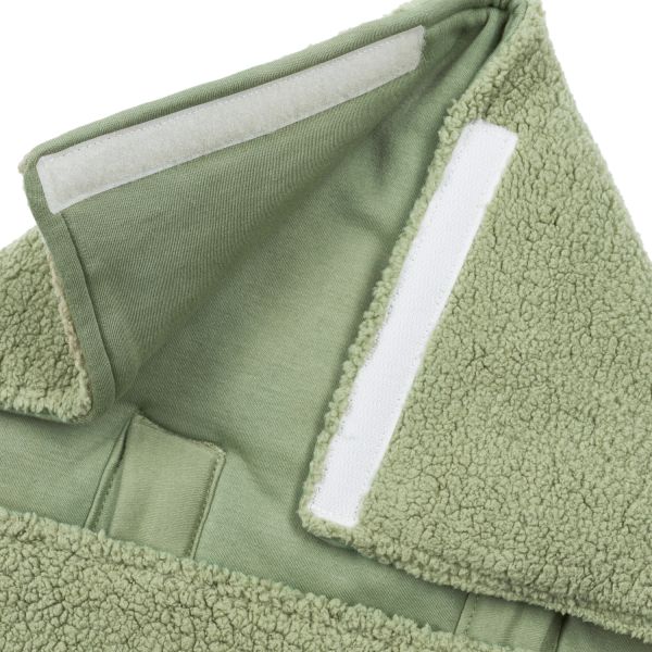 Meyco Baby Voetenzak Teddy Olive Green 40 x 82 cm