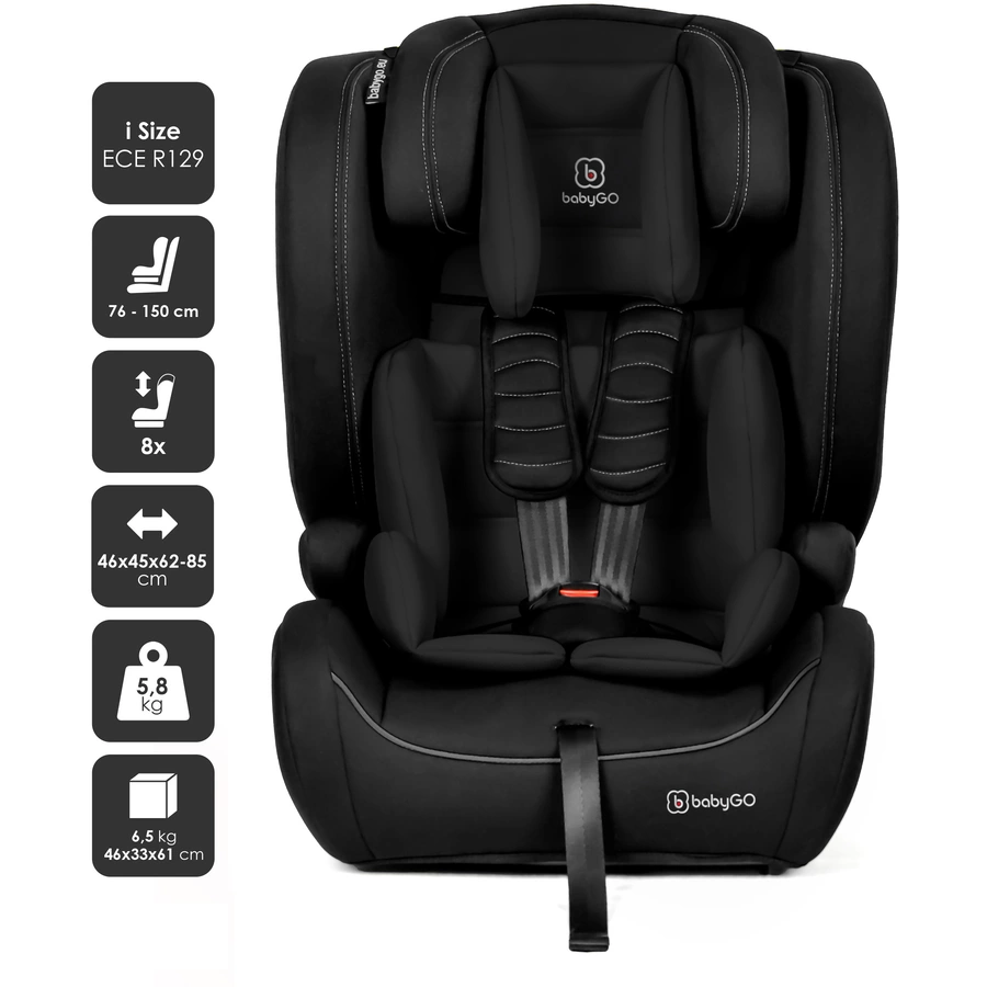 babyGO Kindersitz Freemove Isize schwarz
