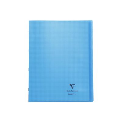 Clairefontaine Koverbook - Cahier polypro 24 x 32 cm - 48 pages - petits carreaux (5x5 mm) - bleu clair