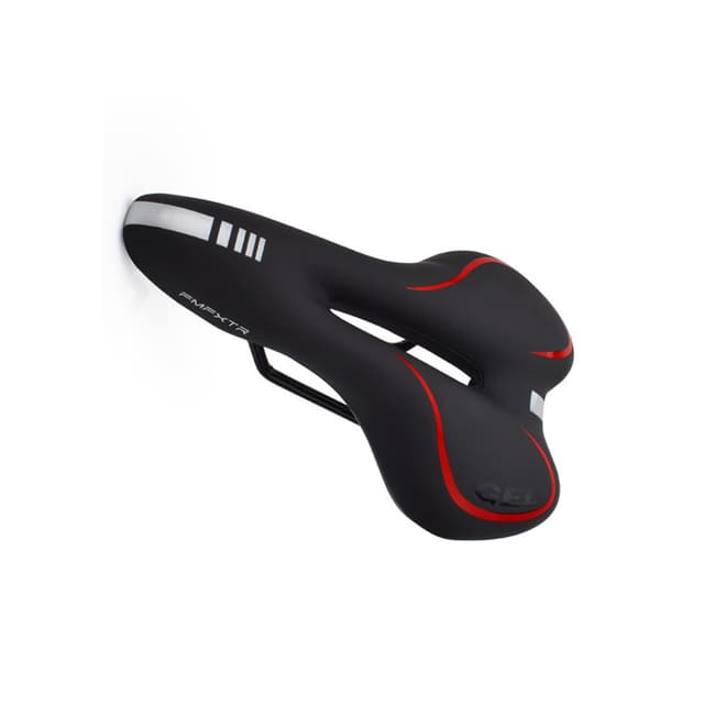 Silikone cykelsadel Sort+rød