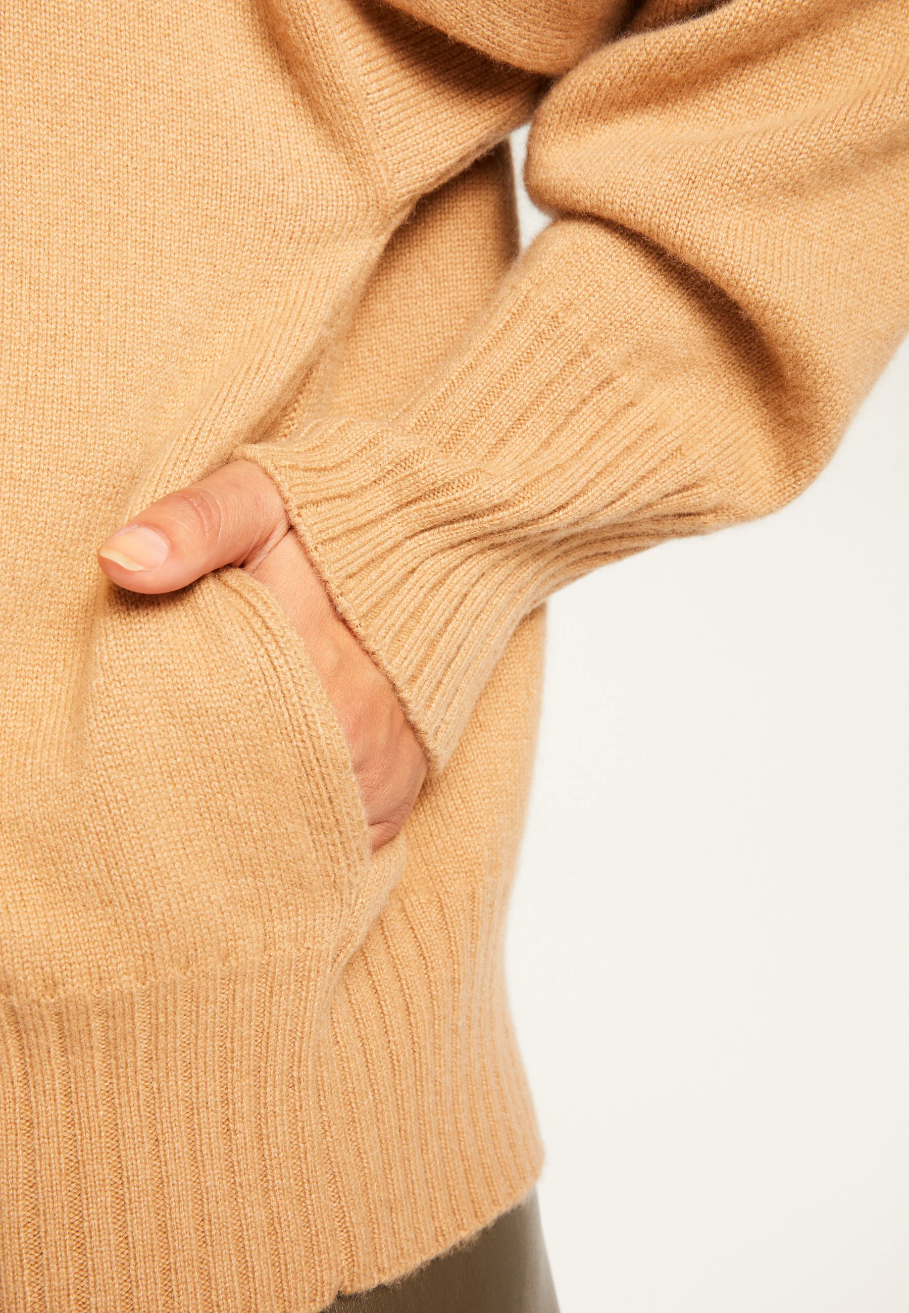 AGNES DUO - Gilet zippé en cachemire | Marron