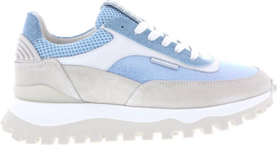 FLORIS VAN BOMMEL Lage Sneakers Dames Sfw-10100 Grommi Maat: 37 Materiaal: Suède Kleur: Blauw