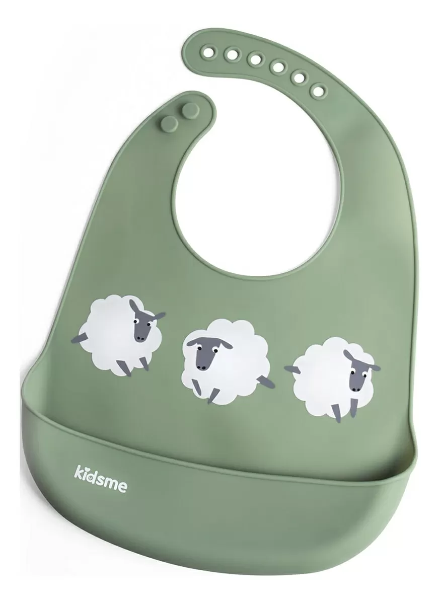 Kidsme Easy Clean Bib - Green - 1 stk.