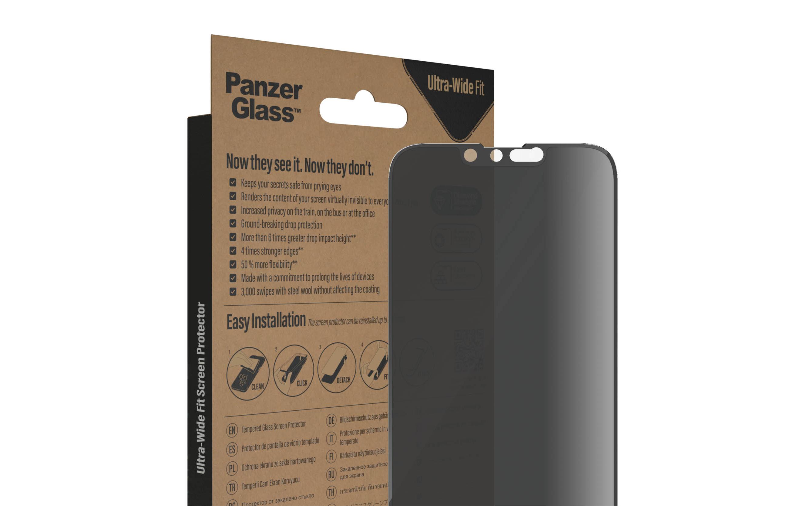Displayschutz Ultra Wide Fit Privacy iPhone 13/13 Pro/14Display-Schutzfolie mit Applicator für das Apple iPhone 14/iPhone 13/iPhone 13 Pro