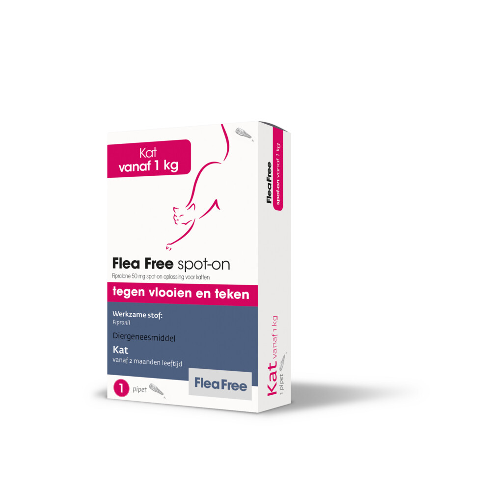 Flea Free Spot-On Anti Vlooiendruppels Kat vanaf 1 kg