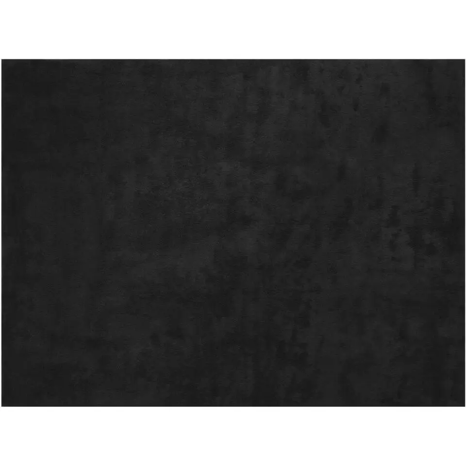 tectake® Kortpolig vloerkleed Soft Zone 140 x 200 cm - Zwart