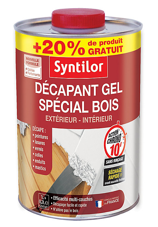 Décapant gel spécial bois Syntilor 1L + 20% gratuit
