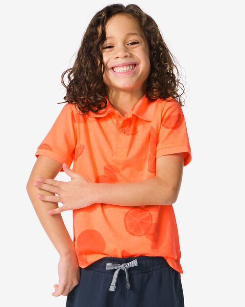 polo enfant oranges orange