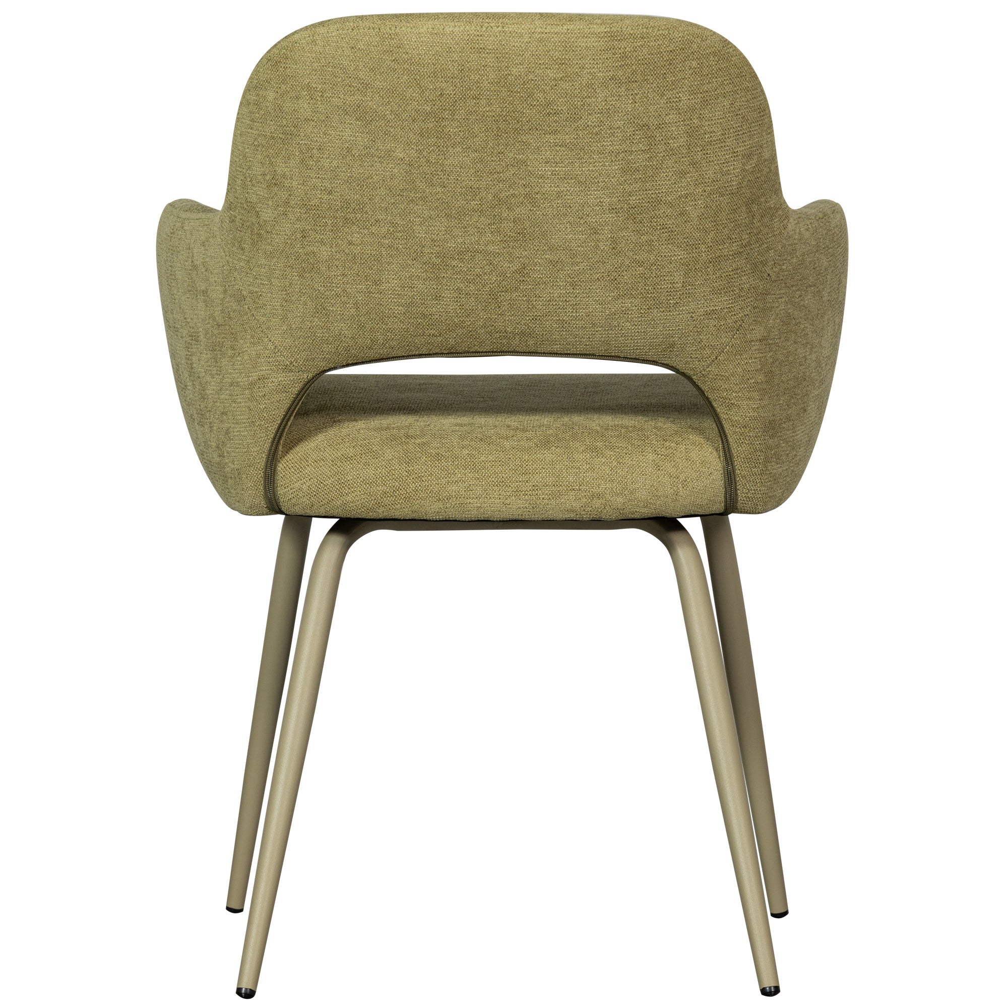 WOOOD Jenny Eetkamerstoelen - Polyester - Sage - Set van 2