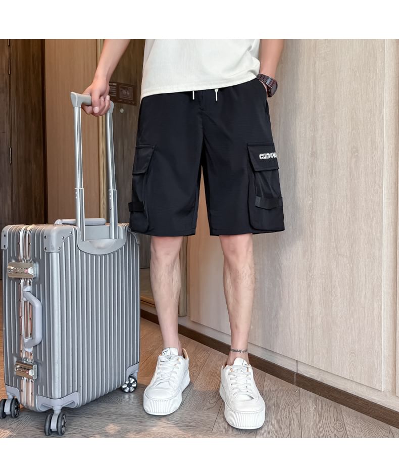 Andrei - Cargoshorts met hoge taille en wijde pijpen