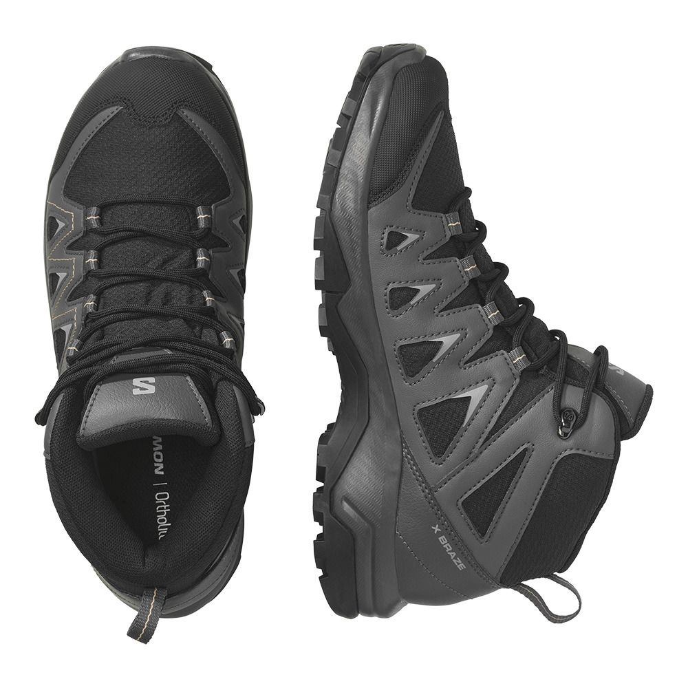 Salomon X BRAZE GTX - Chaussures randonné Femme black/magnet/hazelnut