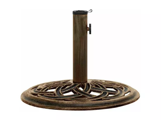 Socle de parasol Bronze 44x44x31 cm Fonte