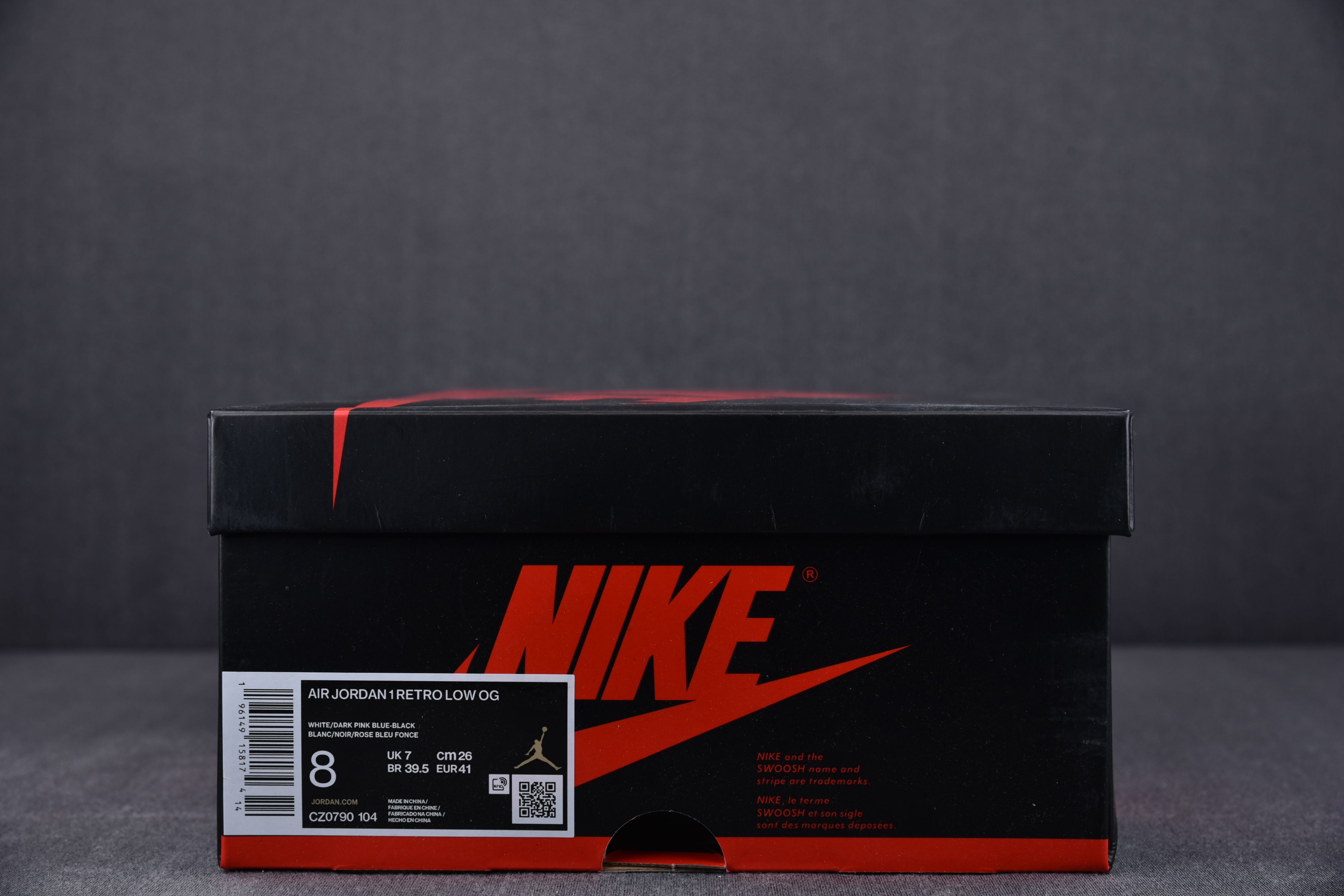Jordan 1 Retro Low OG Black Dark Powder Blue
