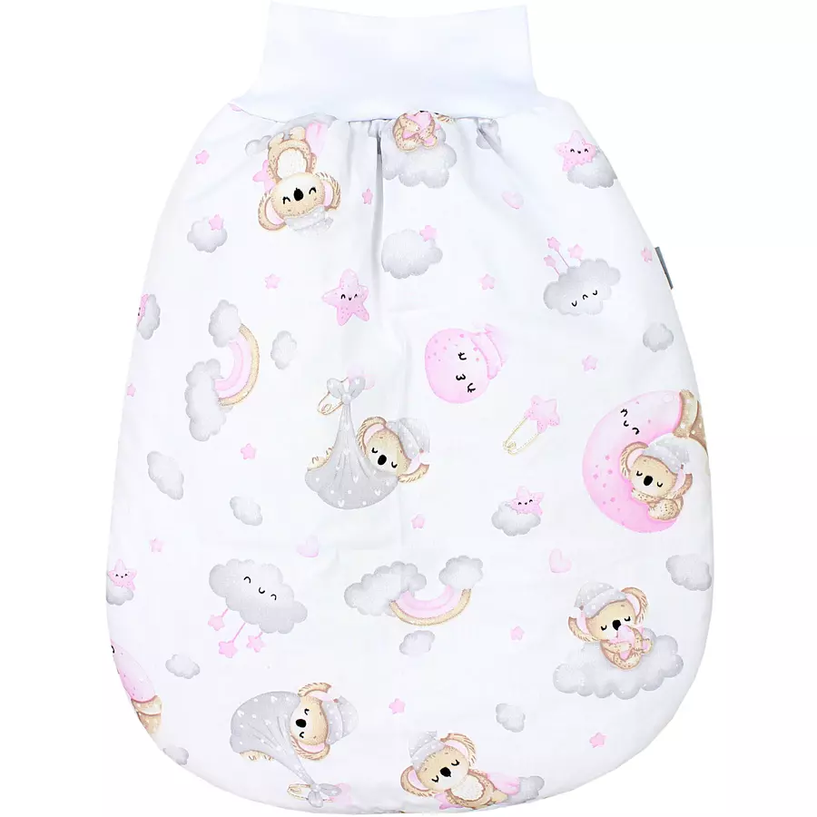 TupTam Baby Strampelsack mit Bund für Mädchen  und Jungen weiß Modell 2