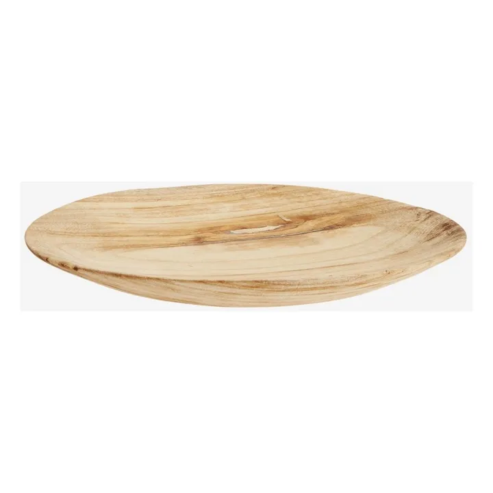 Madam Stoltz Assiettes rondes en bois - Set de 3