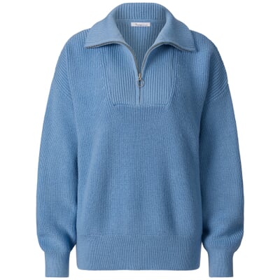 Damen-Stricktroyer, Mittelblau