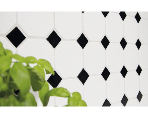 Keramisch mozaïek Octa G 948 30x30 cm zwart/wit