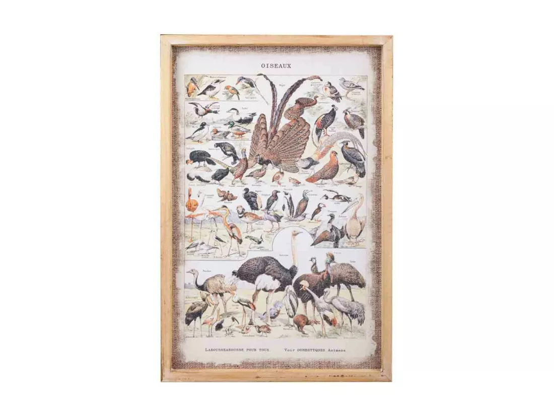 Tableau toile imprimée avec cadre en bois 40x60x2h