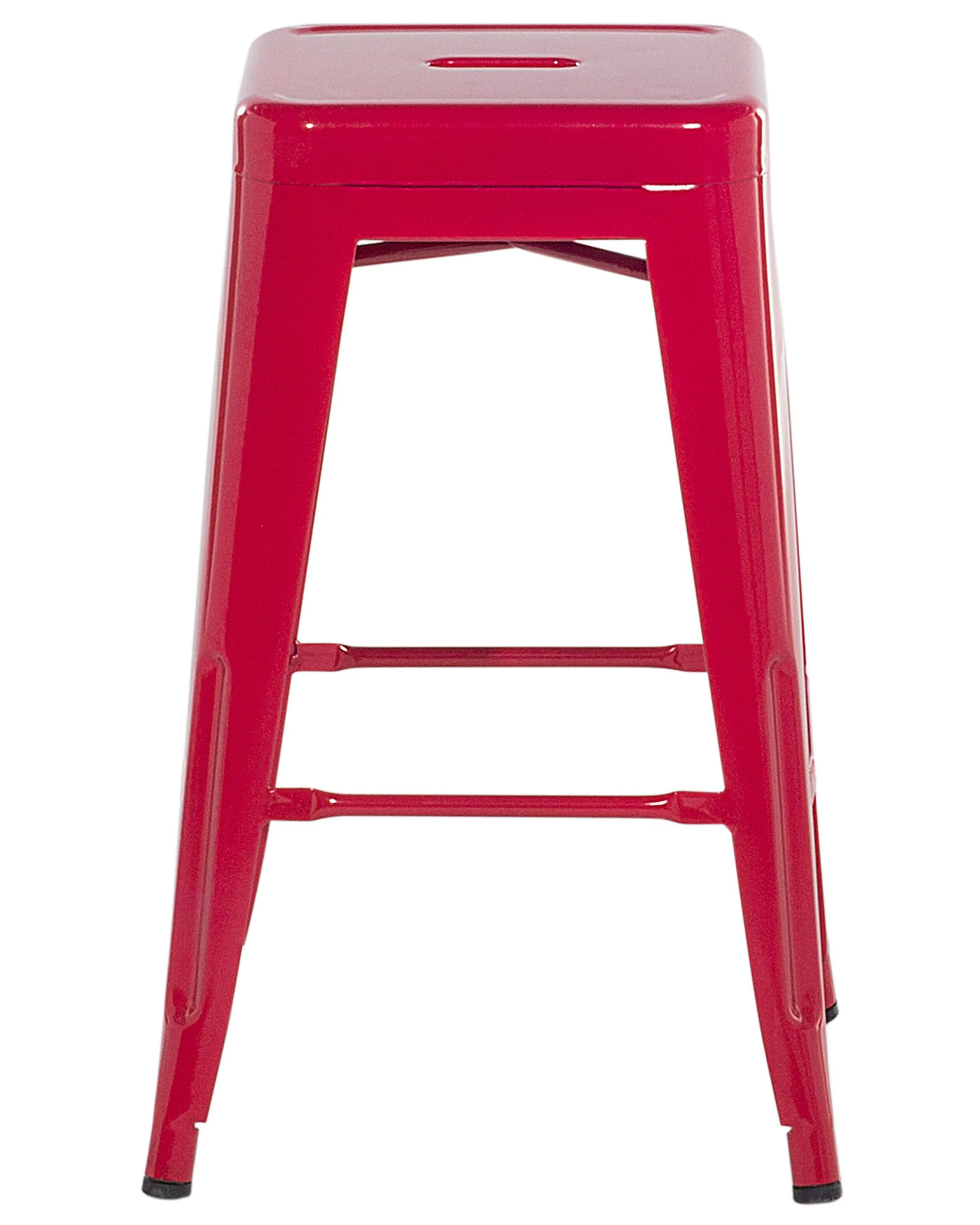 Set van 2 barkrukken CABRILLO Metaal Rood