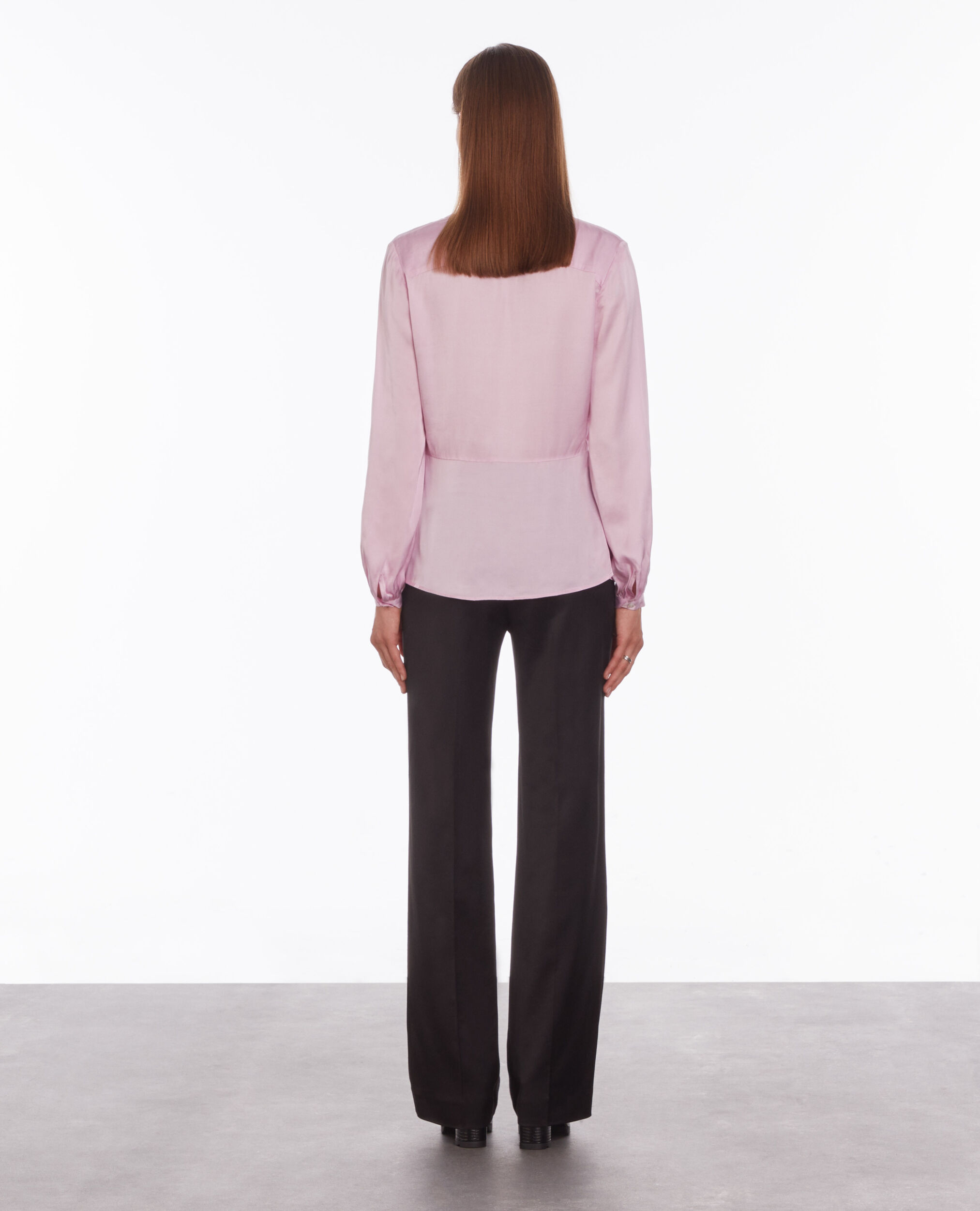 Top rose avec plissage