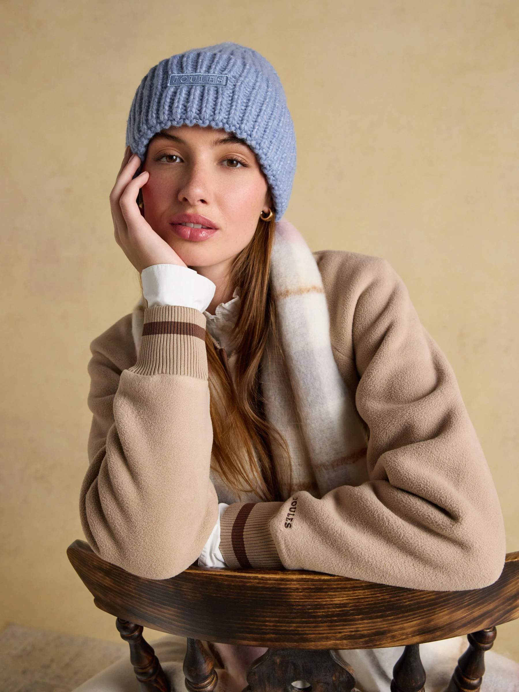 Blauw - Joules Rosa beanie-muts