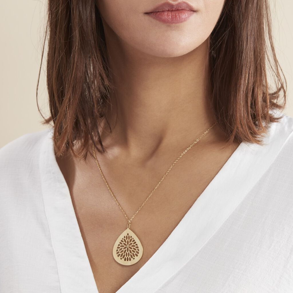Collier Sautoir Acier Doré Iwona