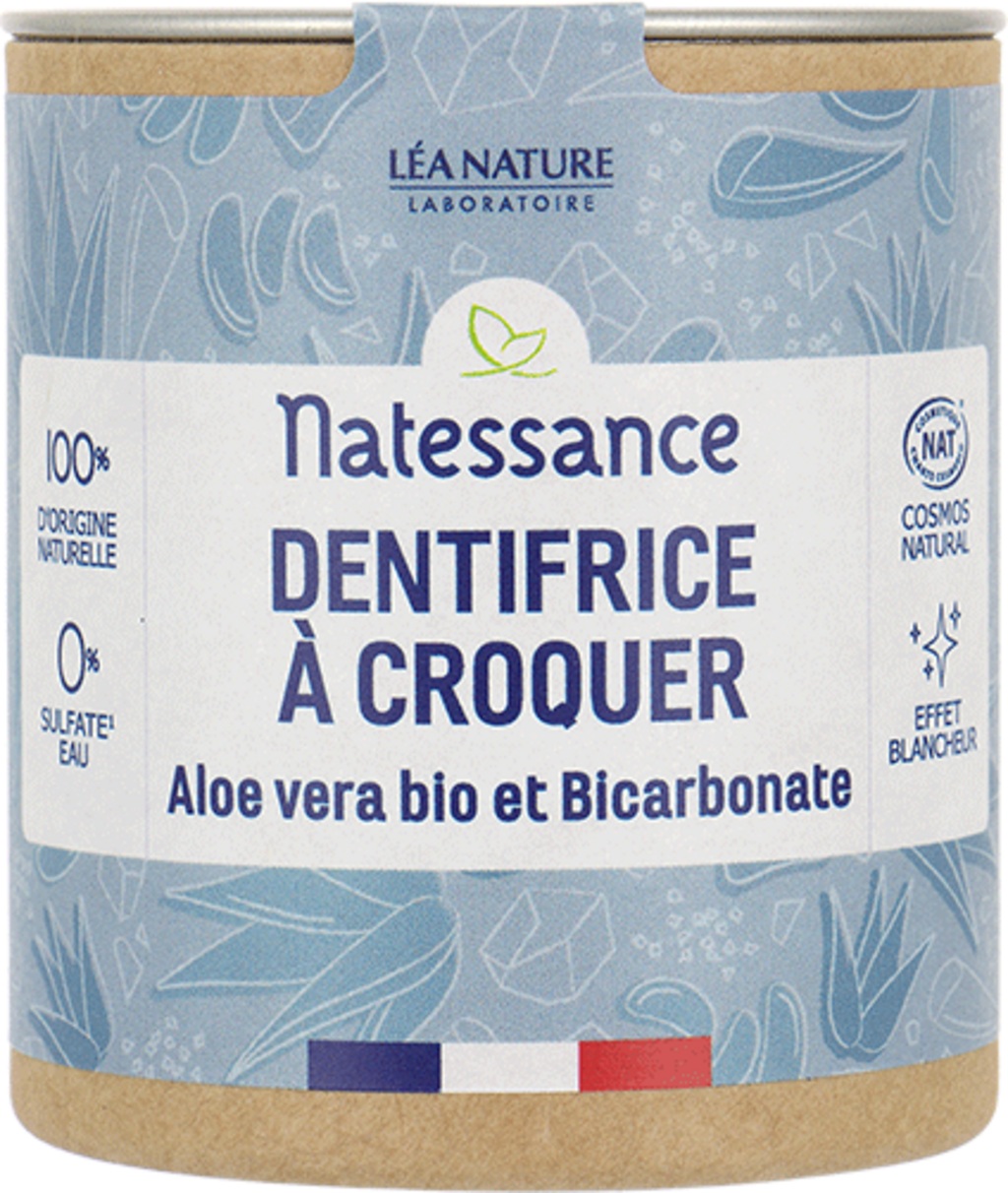 Natessance  Zahnputztabletten Aloe Vera & Natron, 80 Stk