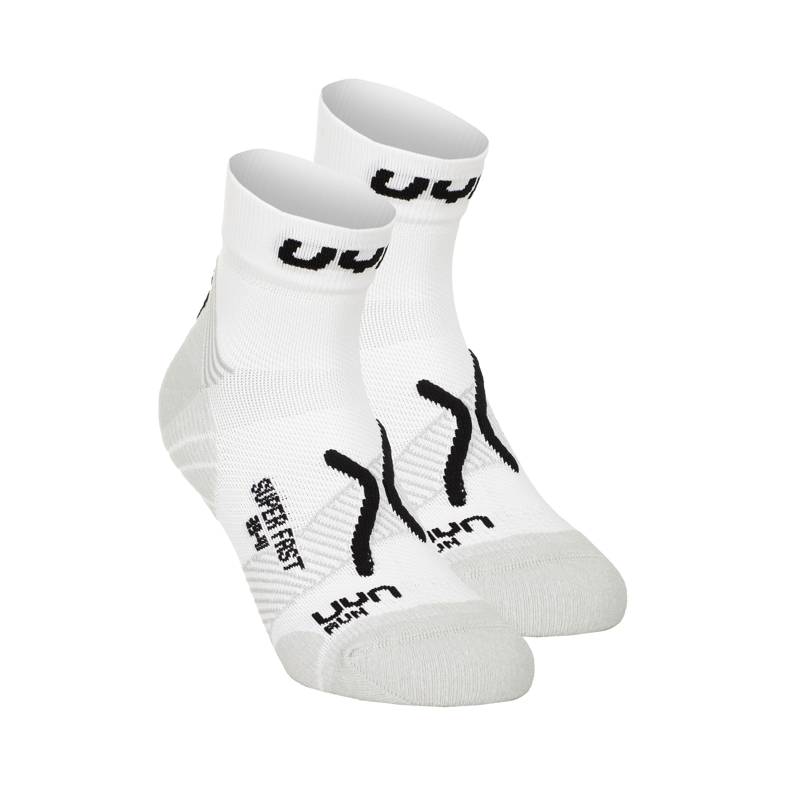 UYN Super Fast Chaussettes De Running Pack De 2 Unités Hommes - Blanc , Noir